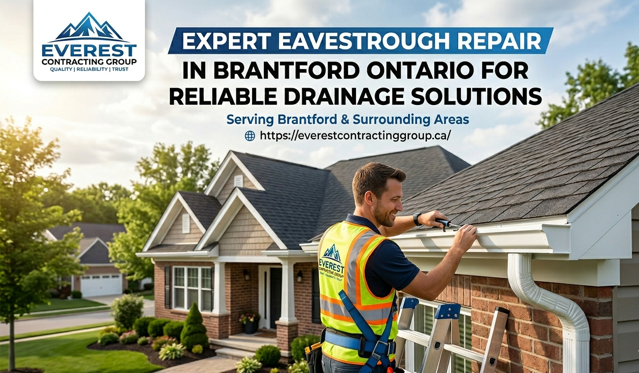 Eavestrough Repair in Brantford Ontario
